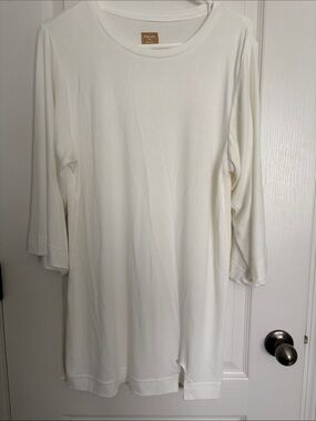 Free People Cream good feels mini dress 3/4 bell sleeve